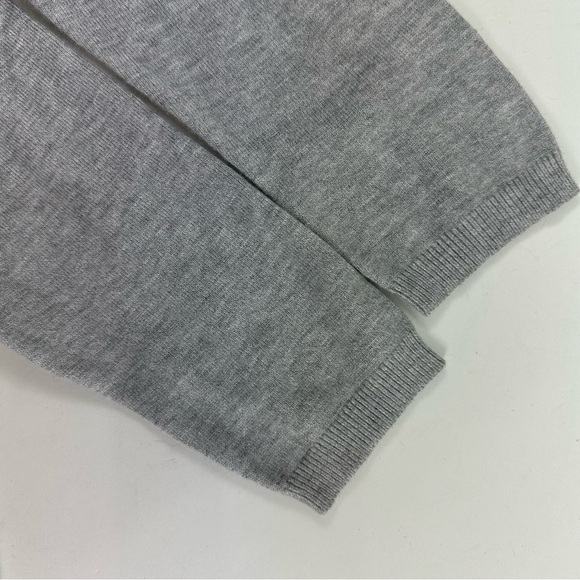 Zara Girls Gray Sweater Faux Leather Pockets Sz 13-14 Long Sleeve - Picture 6 of 6